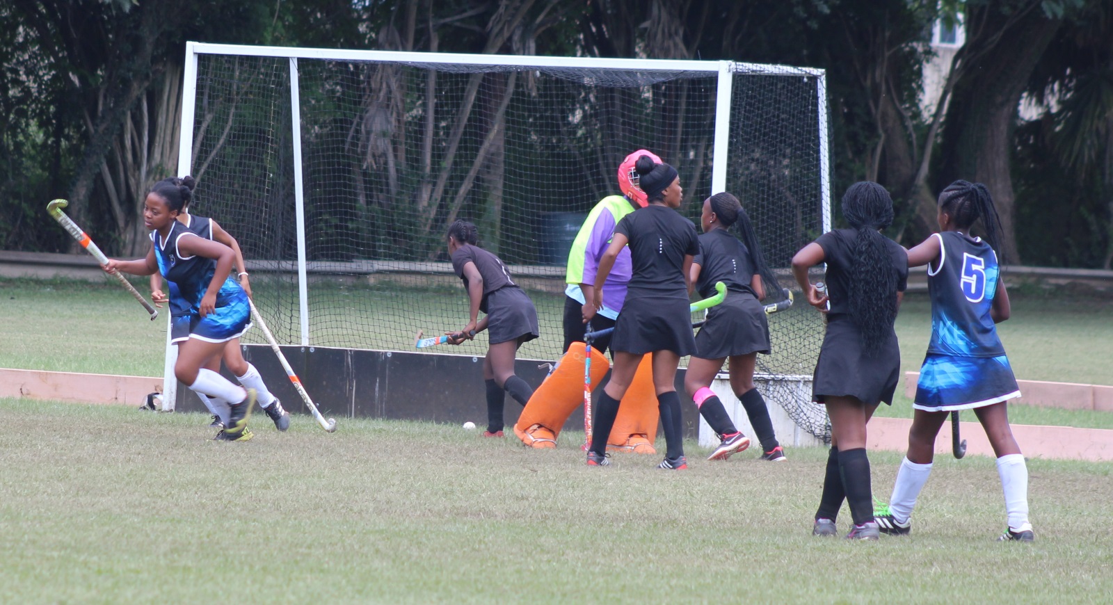 1st Hockey Team after scoring a goal during a match at the Voortrekker Festival