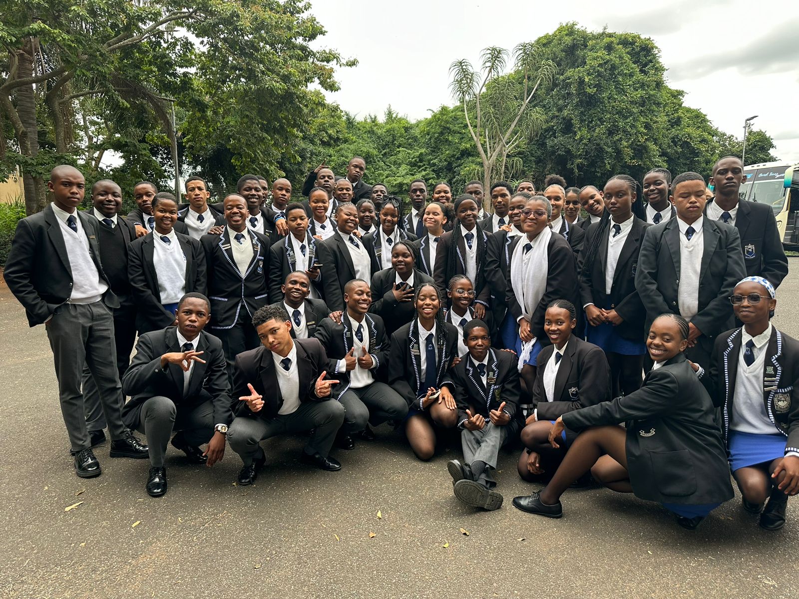 Gr 12 learners at the life performance of Hamlet