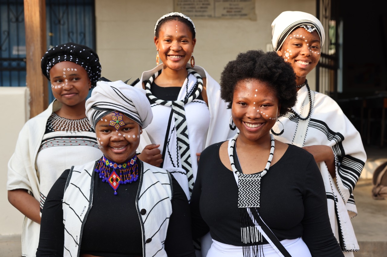 High School learners celebrating Heritage Day