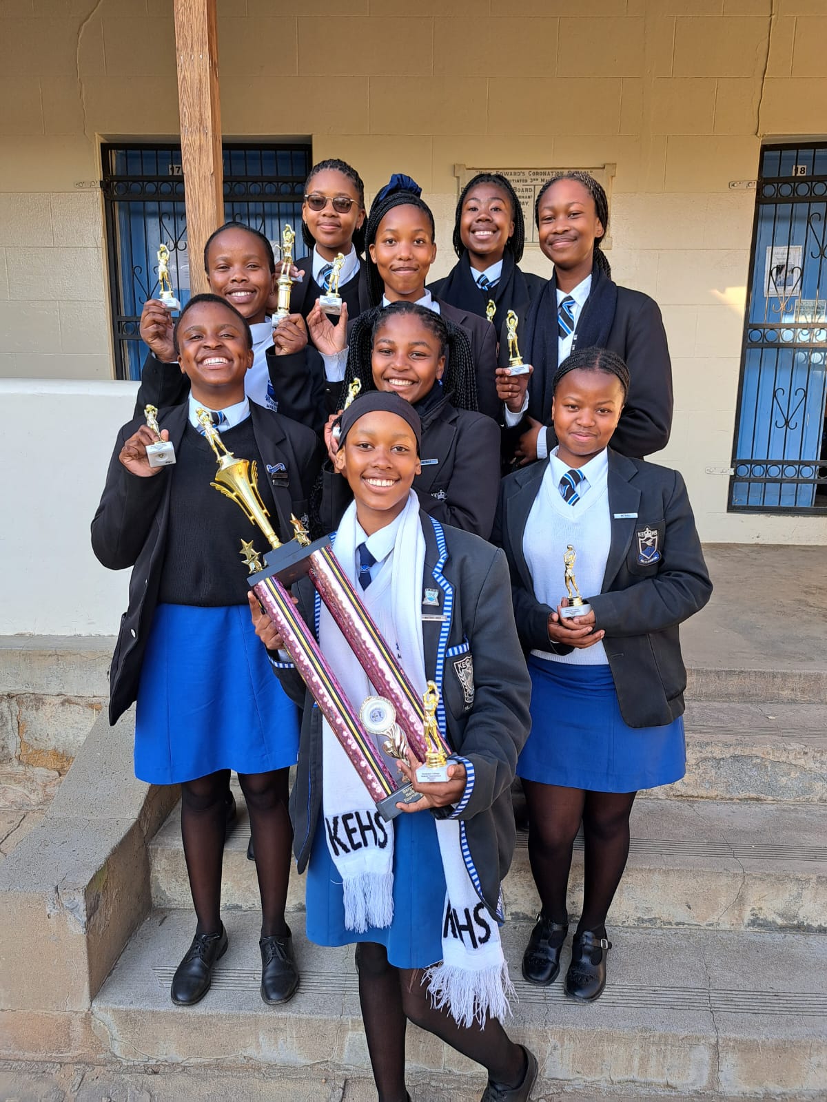 KEHS 1st Netball Team Winners of the Bergview 1st Netball Tournament