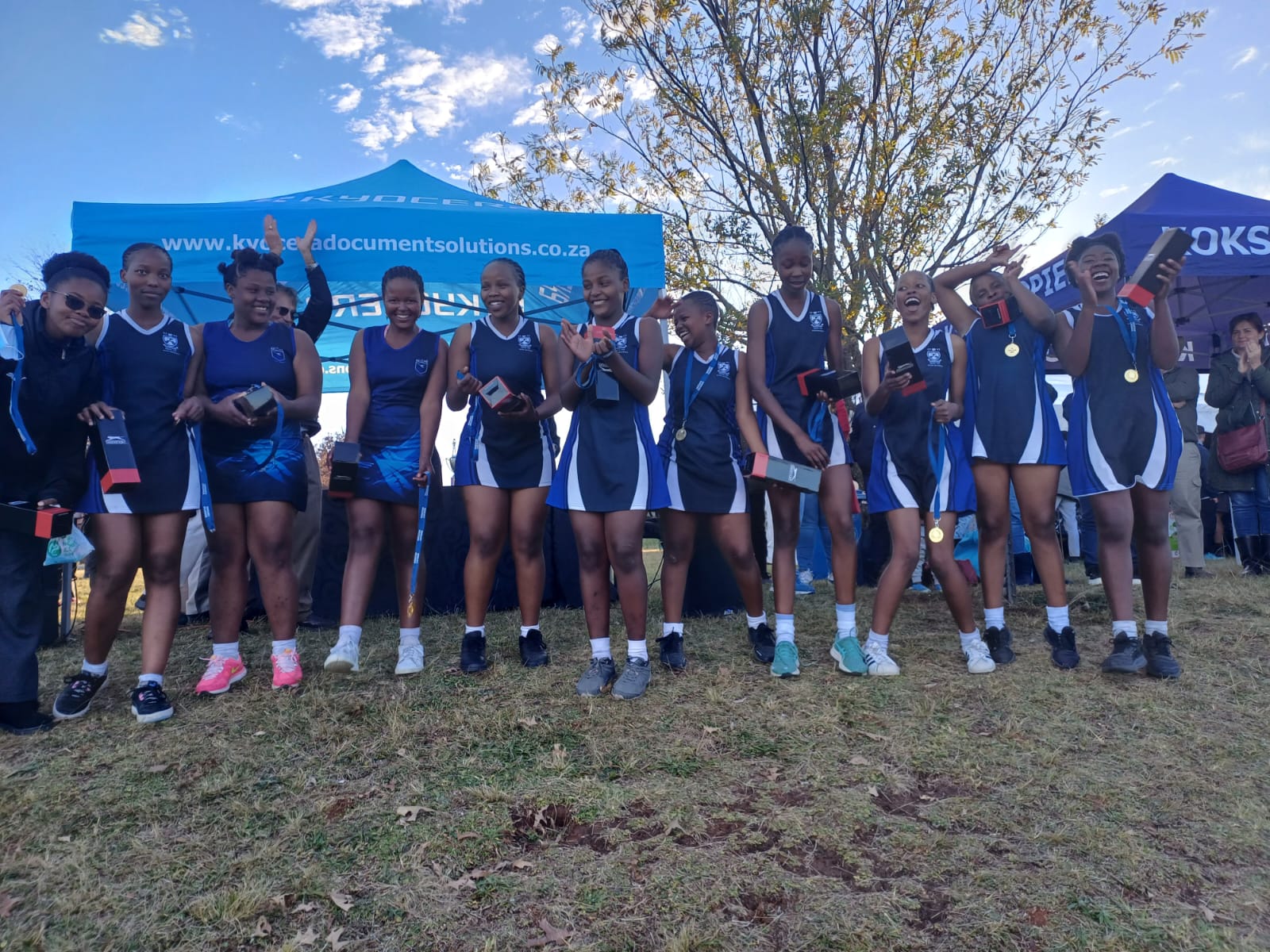 KEHS 1st Netball Team winners of EG Netball Challenge