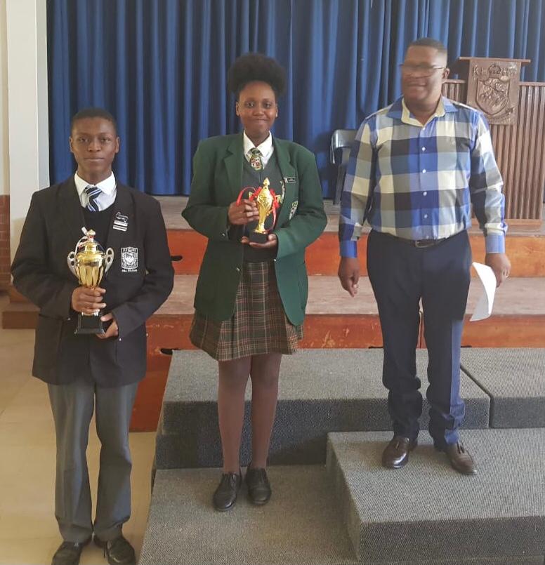 O Kwili took the Public Speaking trophy for the FET phasejpeg copy